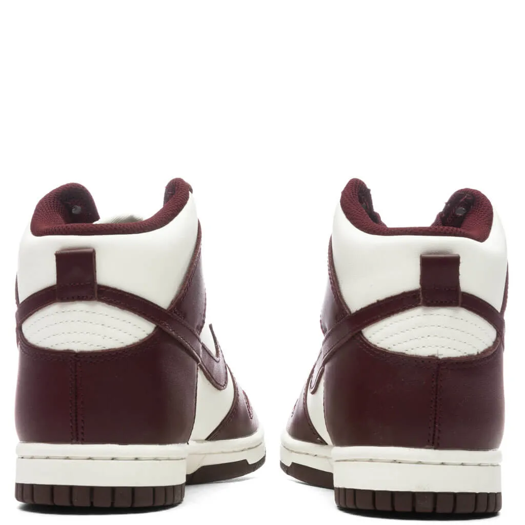 Women's Dunk High - Burgundy Crush/Sail Nike Bold Logo Sneakers