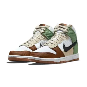 Women's Dunk High  Deluxe Summit White By Nike Nike Dunk sneakers with classic silhouette