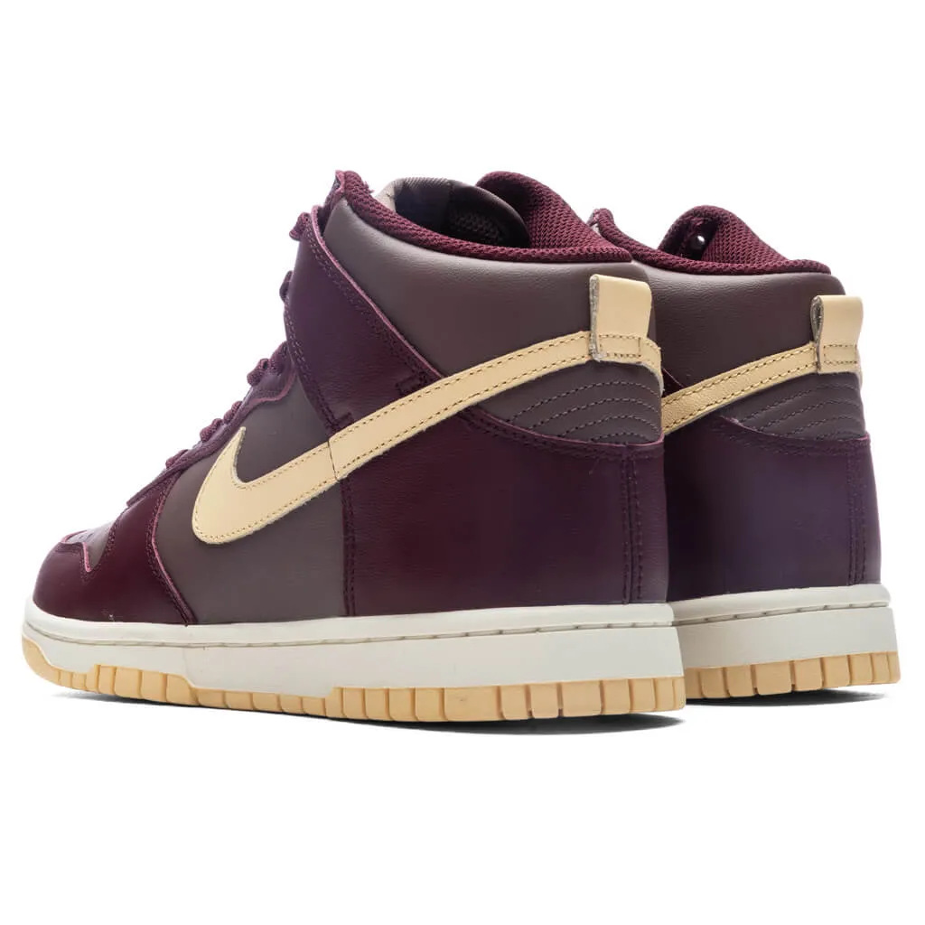 Women's Dunk High - Plum Eclipse/Pale Vanilla/Night Maroon Nike trainers with responsive foam