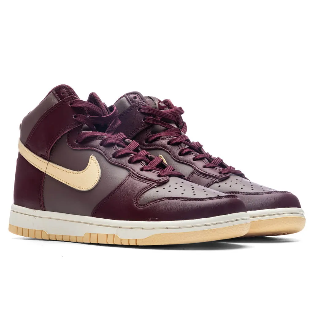 Women's Dunk High - Plum Eclipse/Pale Vanilla/Night Maroon Nike trainers with responsive foam