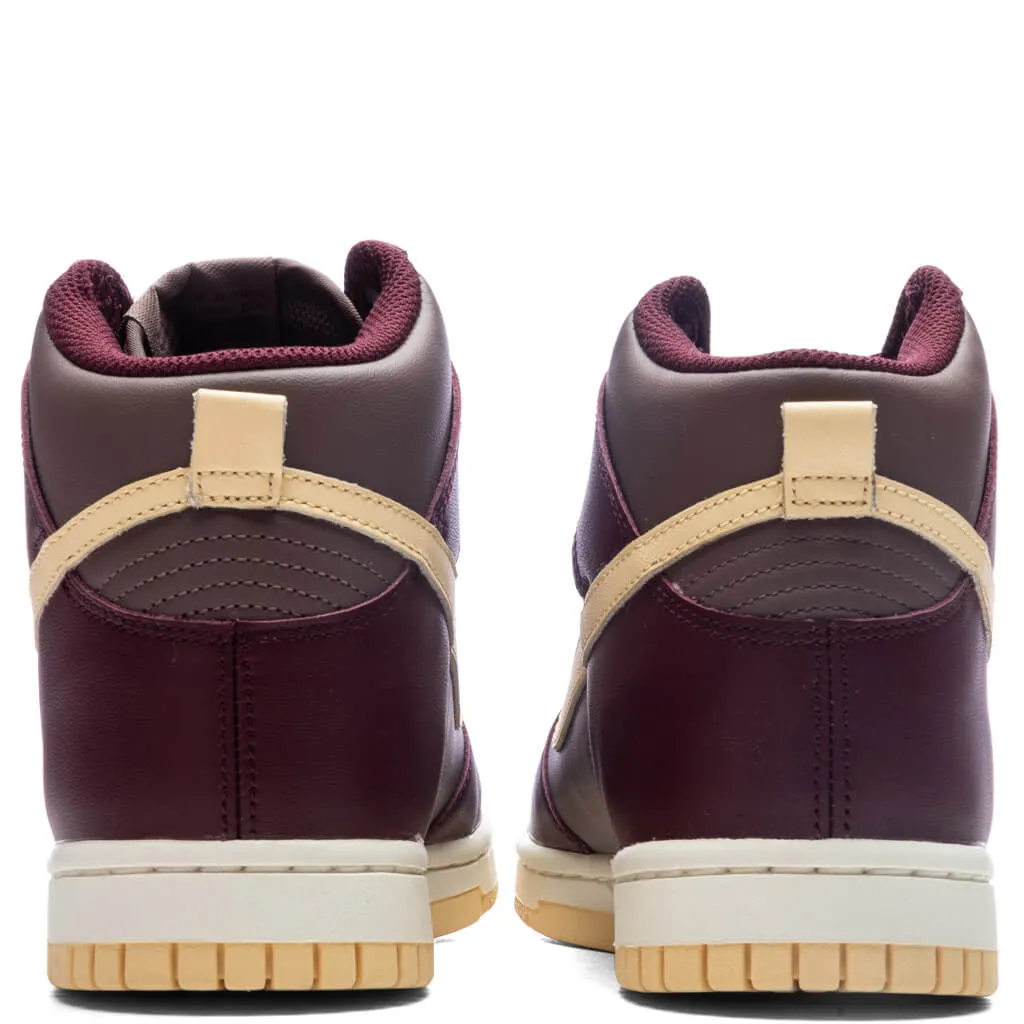 Women's Dunk High - Plum Eclipse/Pale Vanilla/Night Maroon Nike trainers with responsive foam