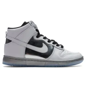 Womens Dunk High SE Chrome - White/Metallic Silver/Black Nike signature design with comfort fit