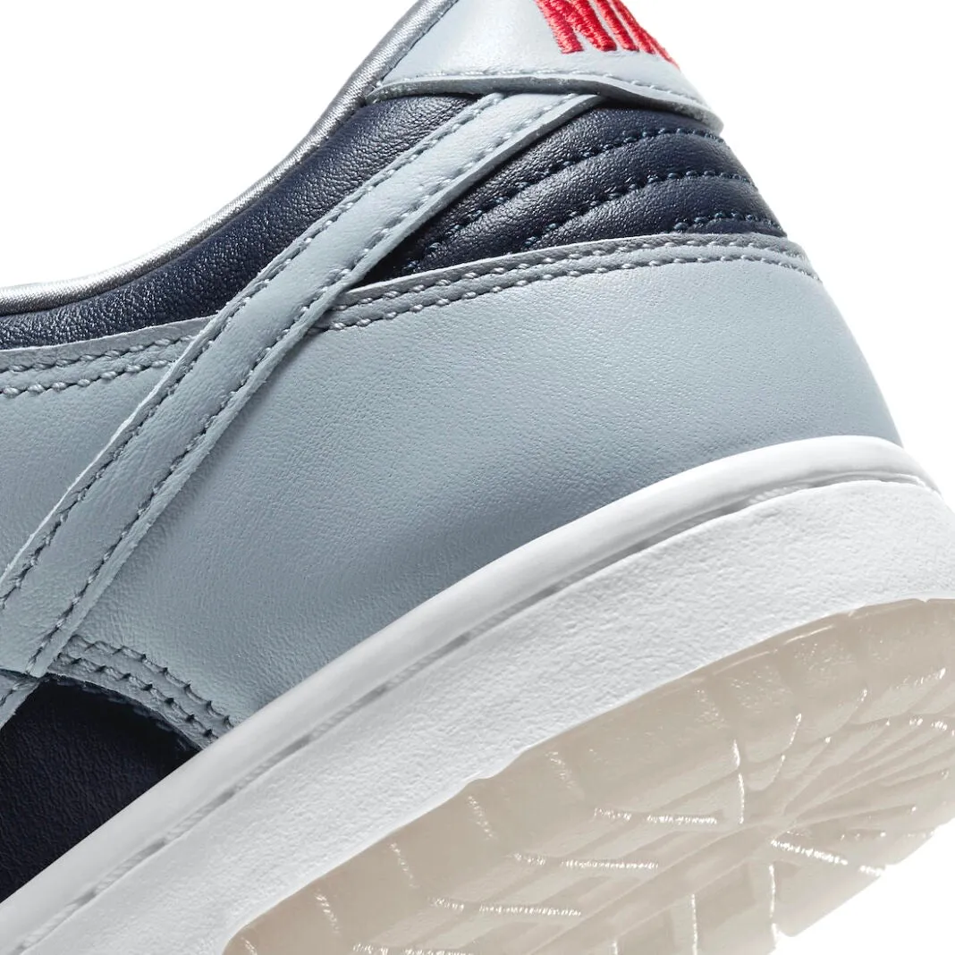 Women's Dunk Low College Navy Grey By Nike Iconic Sneakers