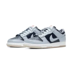 Women's Dunk Low College Navy Grey By Nike Nike Dunk sneakers with classic silhouette