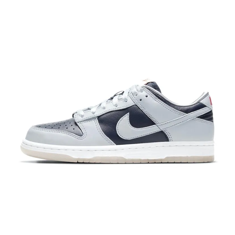 Women's Dunk Low College Navy Grey By Nike Iconic Sneakers