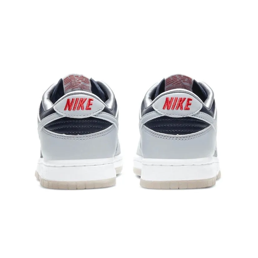 Women's Dunk Low College Navy Grey By Nike Iconic Sneakers