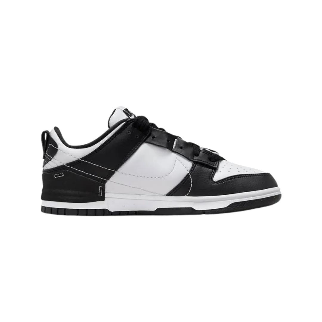 Women's Dunk Low Disrupt 2 Panda Black Pure Platinum White Iconic Sneakers