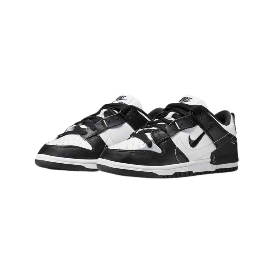Women's Dunk Low Disrupt 2 Panda Black Pure Platinum White Iconic Sneakers