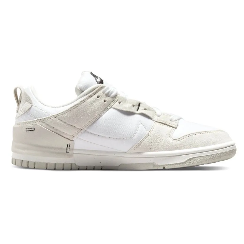 Women's Dunk Low Disrupt 2 White Black Light Bone Sail Iconic Sneakers