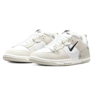 Women's Dunk Low Disrupt 2 White Black Light Bone Sail Nike Dunk sneakers with classic silhouette