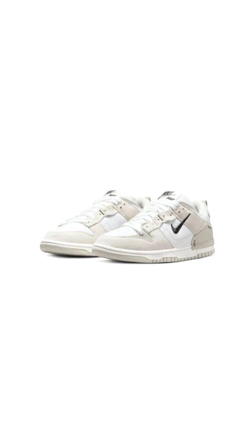 Women's Dunk Low Disrupt 2 White Black Light Bone Sail Iconic Sneakers