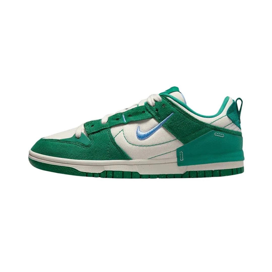 Women's Dunk Low Disrupt 2 White Green University Blue Phantom Iconic Sneakers