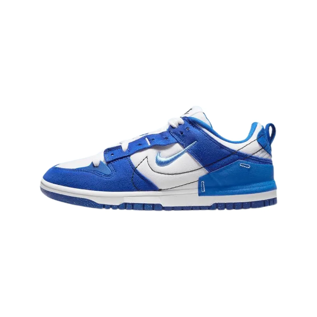 Women's Dunk Low Disrupt 2 White University Blue Nike Dunk sneakers with classic silhouette