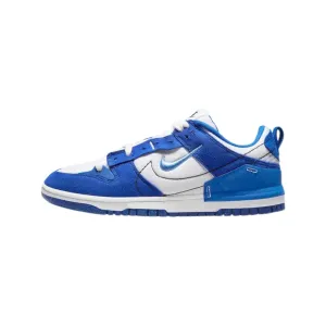 Women's Dunk Low Disrupt 2 White University Blue Nike Dunk sneakers with classic silhouette