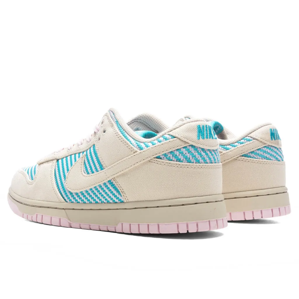 Women's Dunk Low - Multi Color/Sanddrift/Dusty Cactus Nike Bold Logo Sneakers