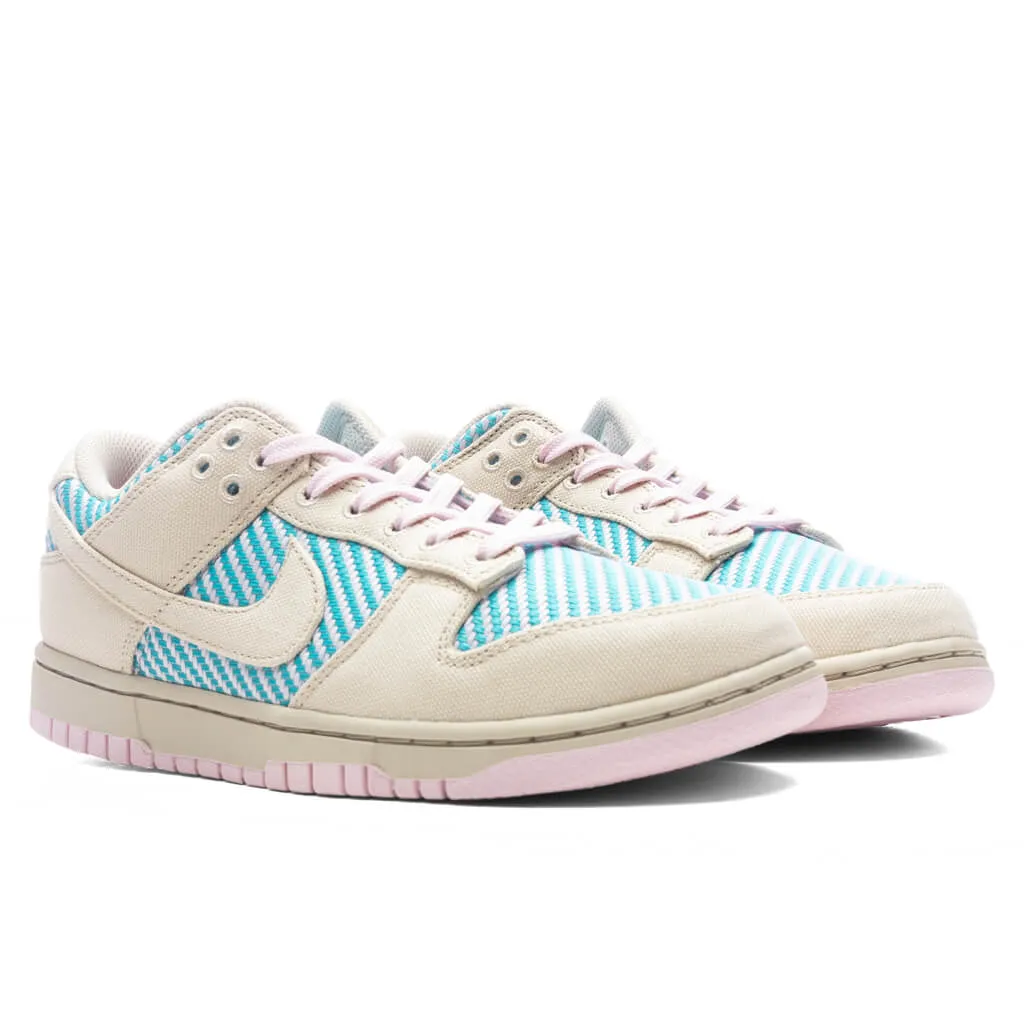 Women's Dunk Low - Multi Color/Sanddrift/Dusty Cactus Nike Bold Logo Sneakers