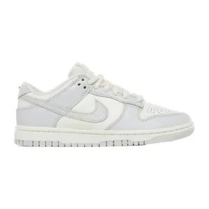 Women's Dunk Low Needlework Sail Aura Neutral Grey Nike Dunk sneakers with classic silhouette