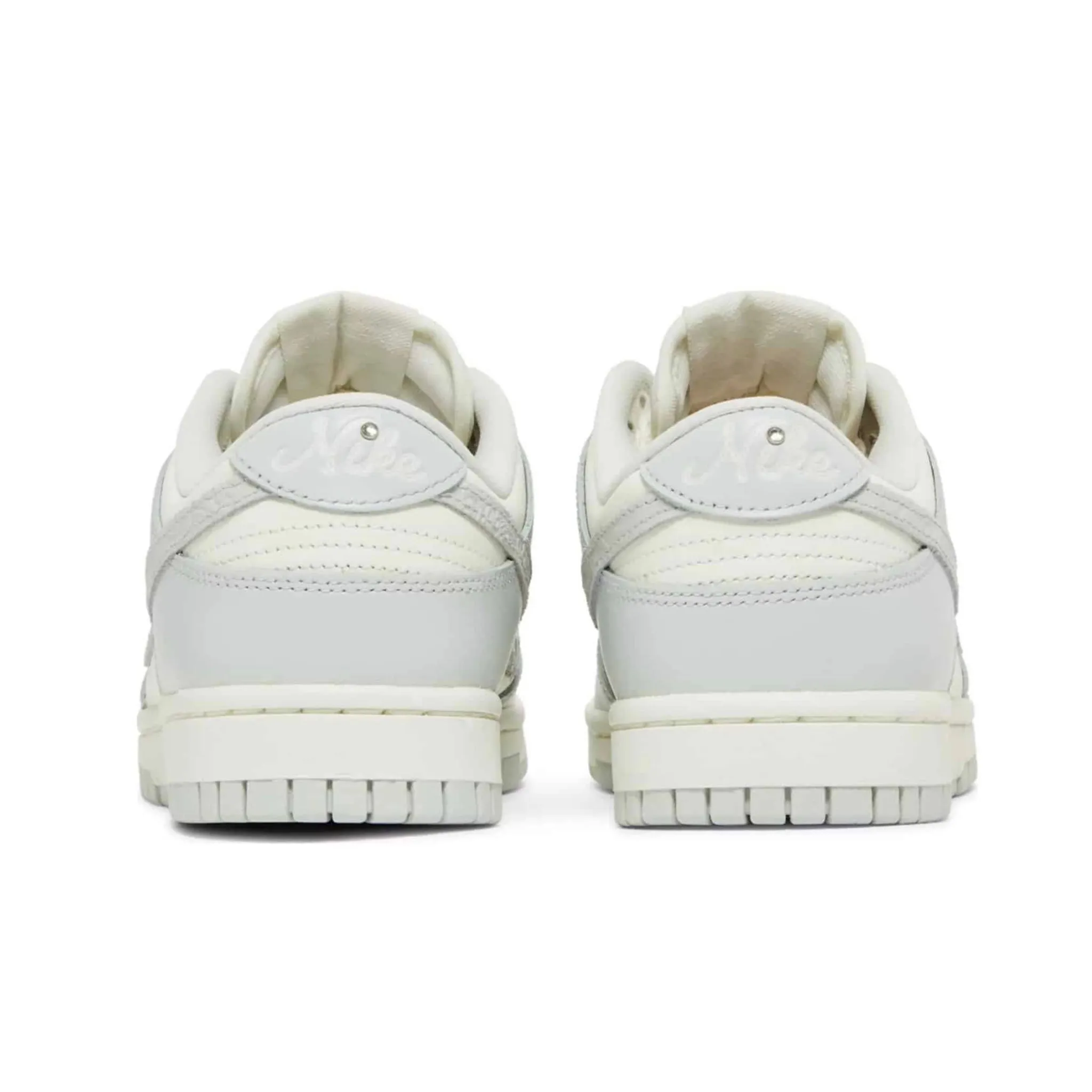 Women's Dunk Low Needlework Sail Aura Neutral Grey Iconic Sneakers