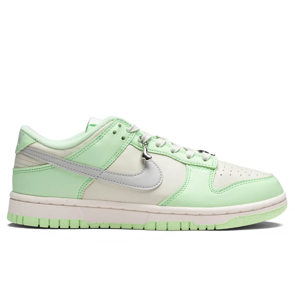 Women's Dunk Low Next Nature - Sea Glass/Light Silver/Vapor Green/Sail Nike lifestyle sneakers with retro vibe