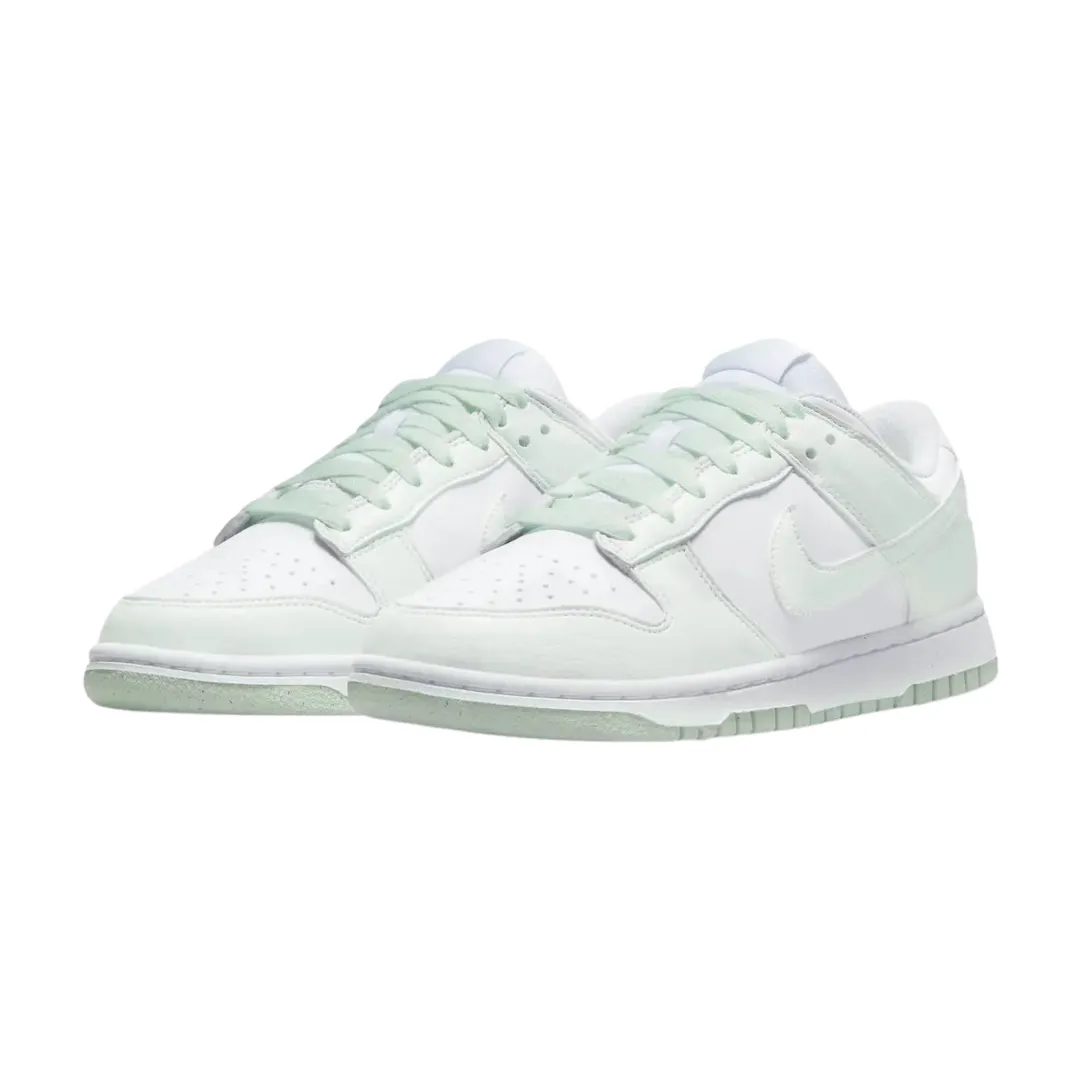 Women's Dunk Low Next Nature White Mint Barely Green Nike Dunk sneakers with classic silhouette