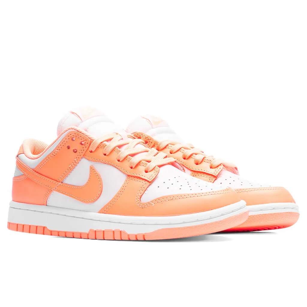 Women's Dunk Low - Peach Cream/White Nike Bold Logo Sneakers