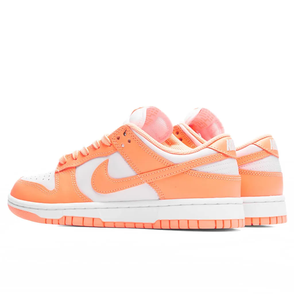 Women's Dunk Low - Peach Cream/White Nike Bold Logo Sneakers