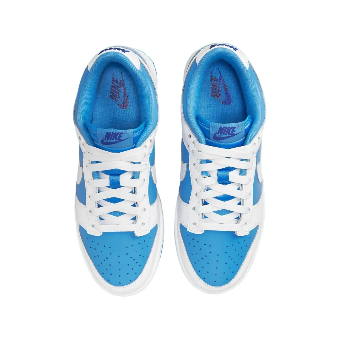Women's Dunk Low Reverse UNC White University Blue Concord Iconic Sneakers