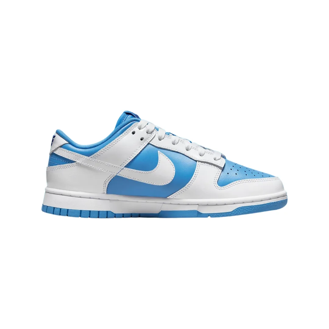 Women's Dunk Low Reverse UNC White University Blue Concord Iconic Sneakers