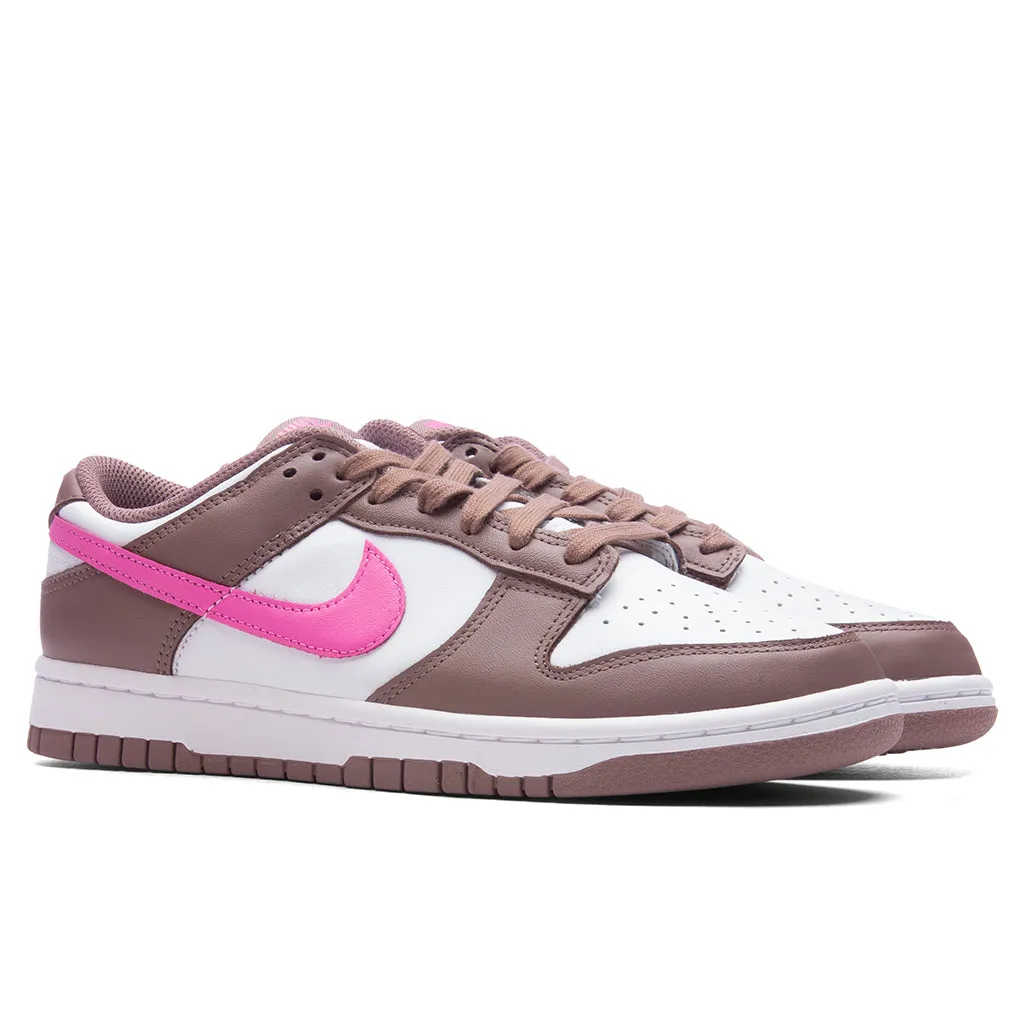 Women's Dunk Low - Smokey Mauve/Playful Pink/White Nike Bold Logo Sneakers