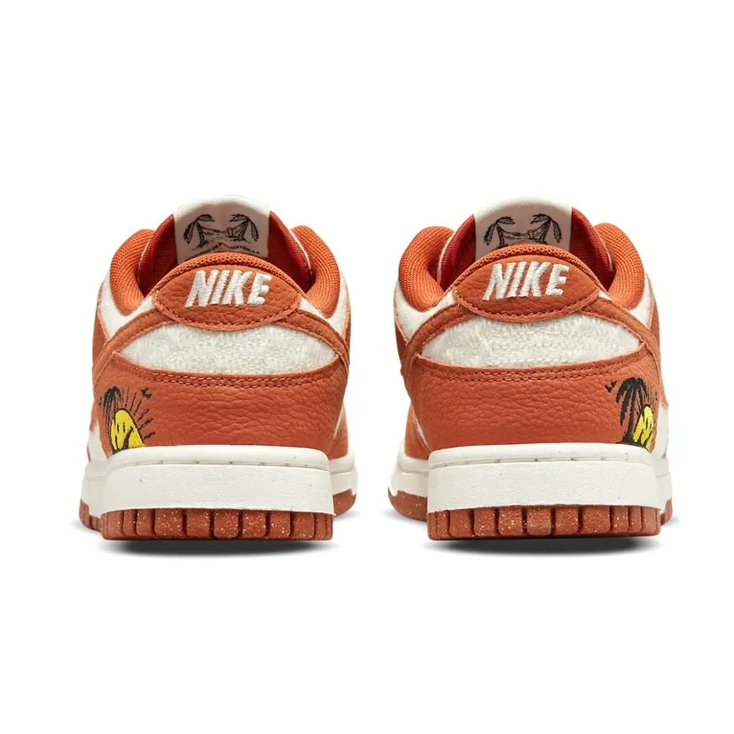 Women's Dunk Low Sun Club Burnt Sunrise Orange Sail Black Vivid Green Barn Sunrise Iconic Sneakers
