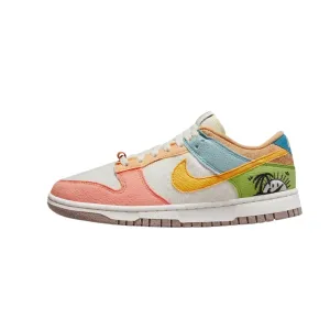 Women's Dunk Low Sun Club Burnt Sunrise Sail Sanded Gold Nike Dunk sneakers with classic silhouette