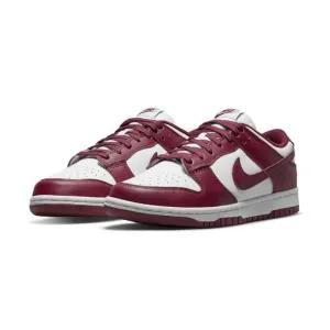 Women's Dunk Low Team Red Bordeaux White Nike Dunk sneakers with classic silhouette
