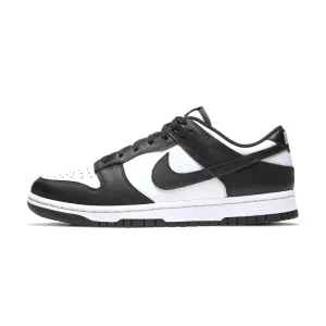Women's Dunk Low White Black White Panda Nike Dunk sneakers with classic silhouette
