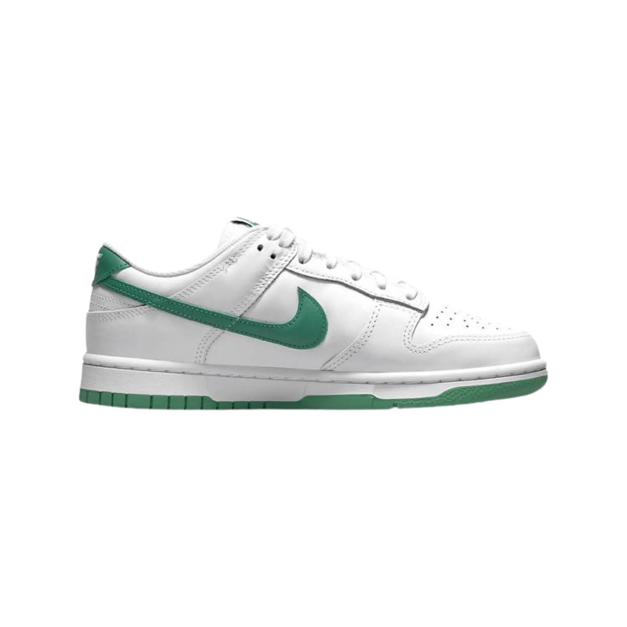 Women's Dunk Low White Green Noise Iconic Sneakers
