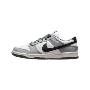 Women's Dunk Low White Iron Smoke Grey Nike Dunk sneakers with classic silhouette
