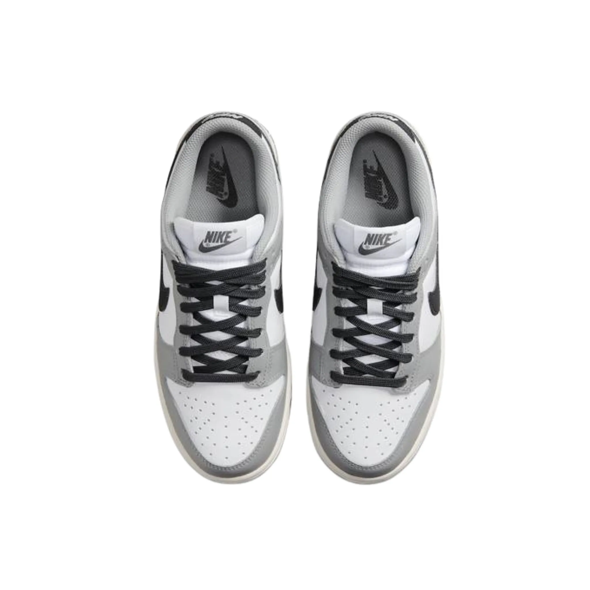Women's Dunk Low White Iron Smoke Grey Iconic Sneakers