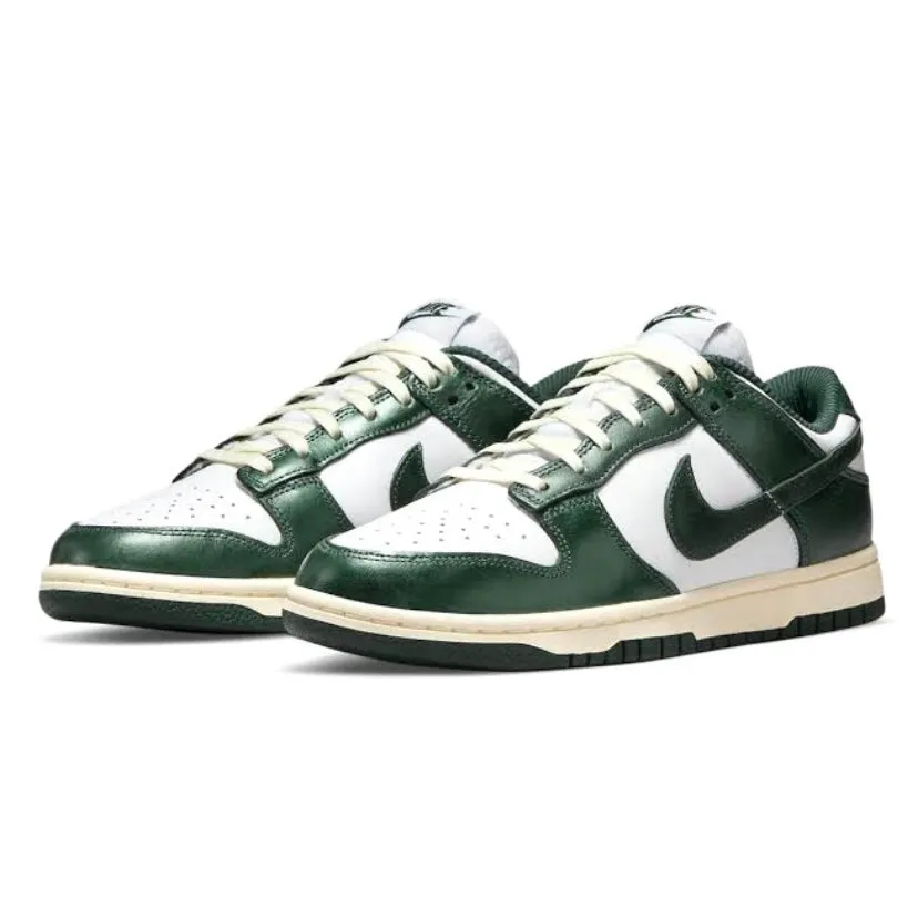 Women's Dunk Low White Pro Green Coconut Milk Vintage Cream Nike Dunk sneakers with classic silhouette