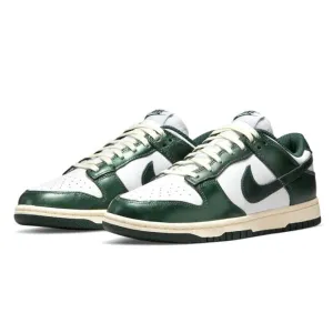 Women's Dunk Low White Pro Green Coconut Milk Vintage Cream Nike Dunk sneakers with classic silhouette