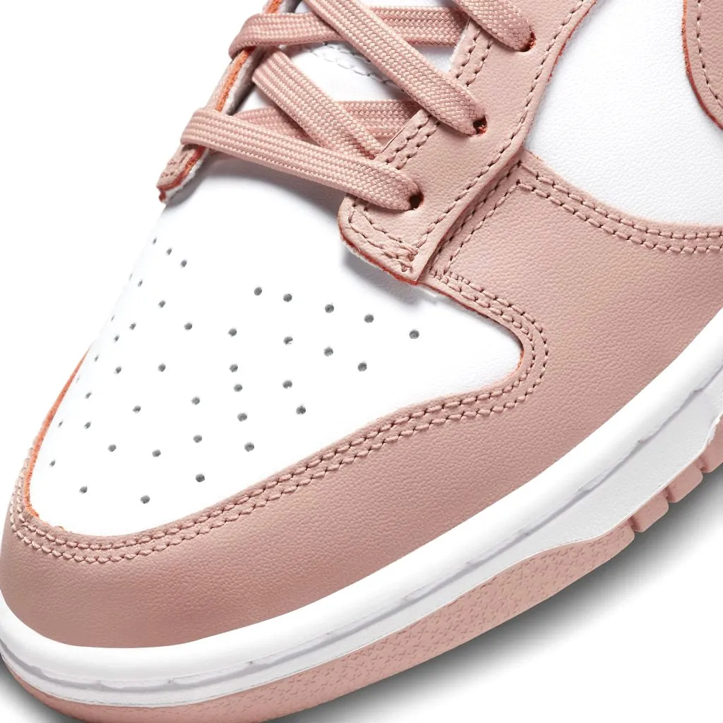 Women's Dunk Low White Rose Whisper Iconic Sneakers