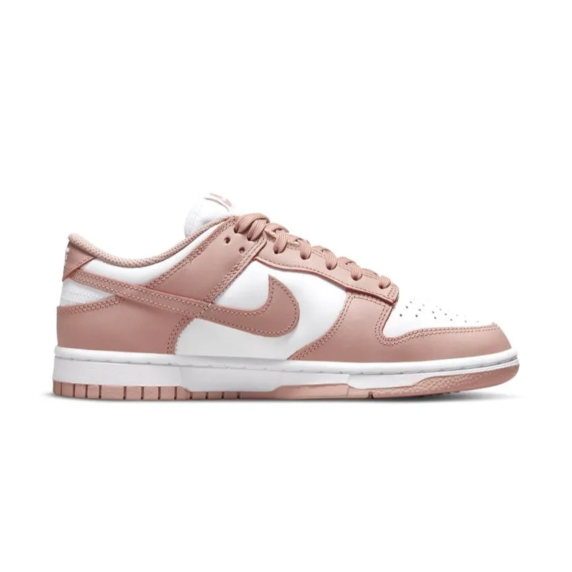 Women's Dunk Low White Rose Whisper Iconic Sneakers
