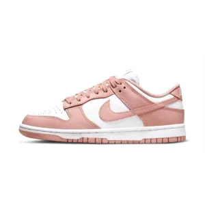 Women's Dunk Low White Rose Whisper Nike Dunk sneakers with classic silhouette