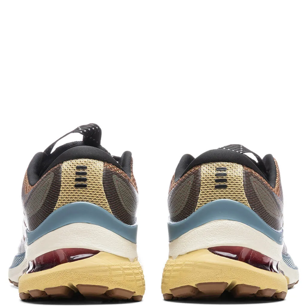 Women's FN3-S Gel-Kayano 28 - Anthracite/Antique Gold Asics Gel Cushion Running Shoes