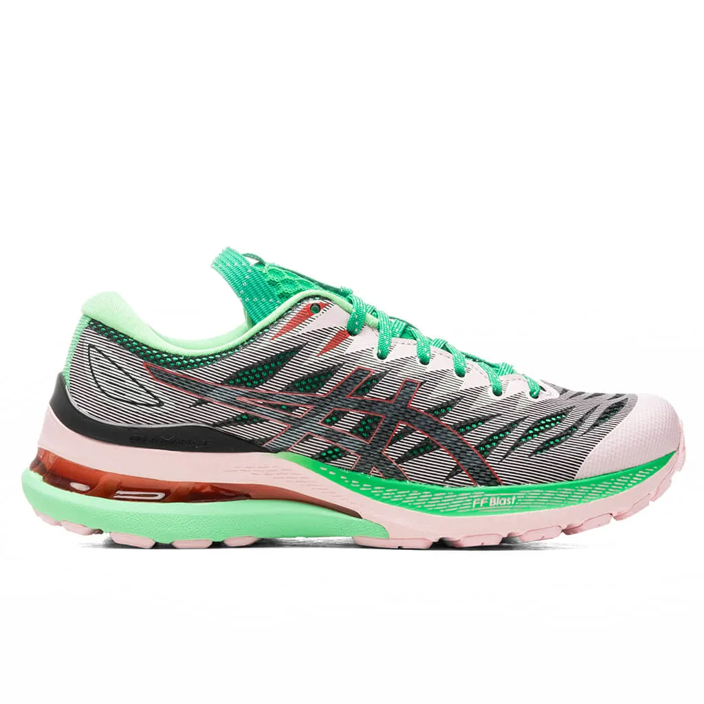 Women's FN3-S Gel-Kayano 28 - Sweet Dreams/Green Eyes Asics running shoes with gel cushioning