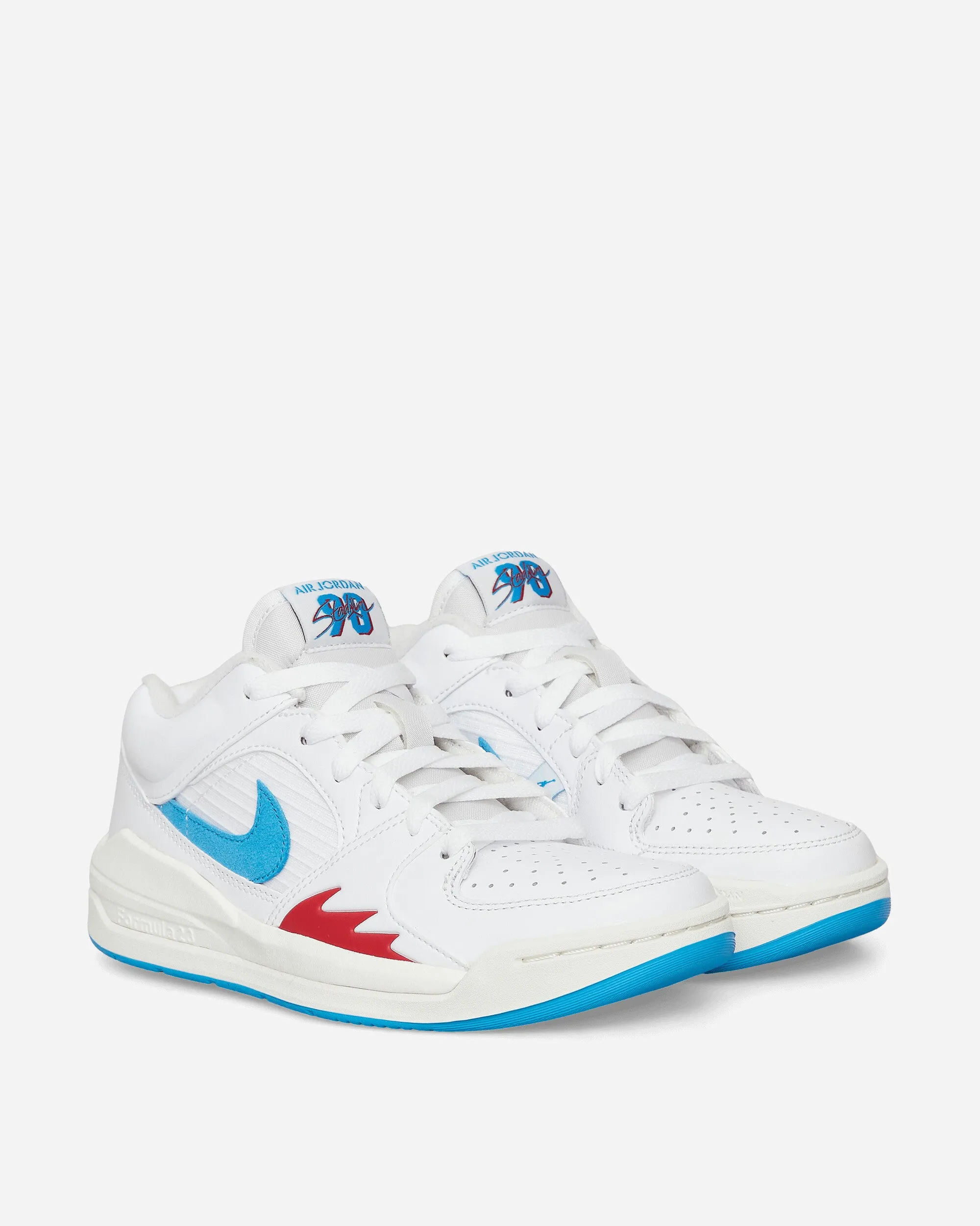 Women's Jordan Stadium 90 Sneakers White / Dark Powder Blue Flexible Shoes