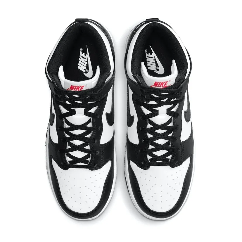 Women's Nike Dunk High Panda 2021 White Black University Red Iconic Sneakers