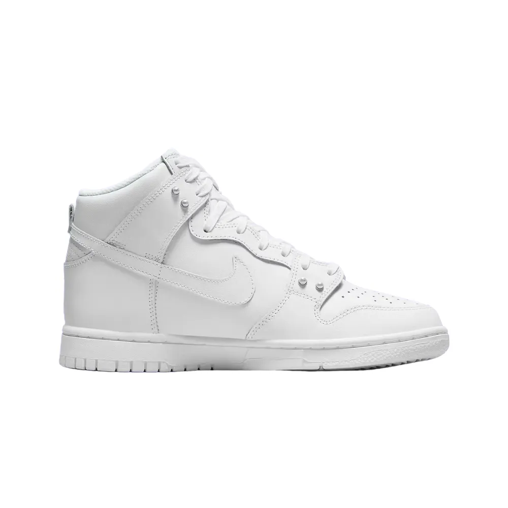 Women's Nike Dunk High SE White Metallic Pearl Iconic Sneakers