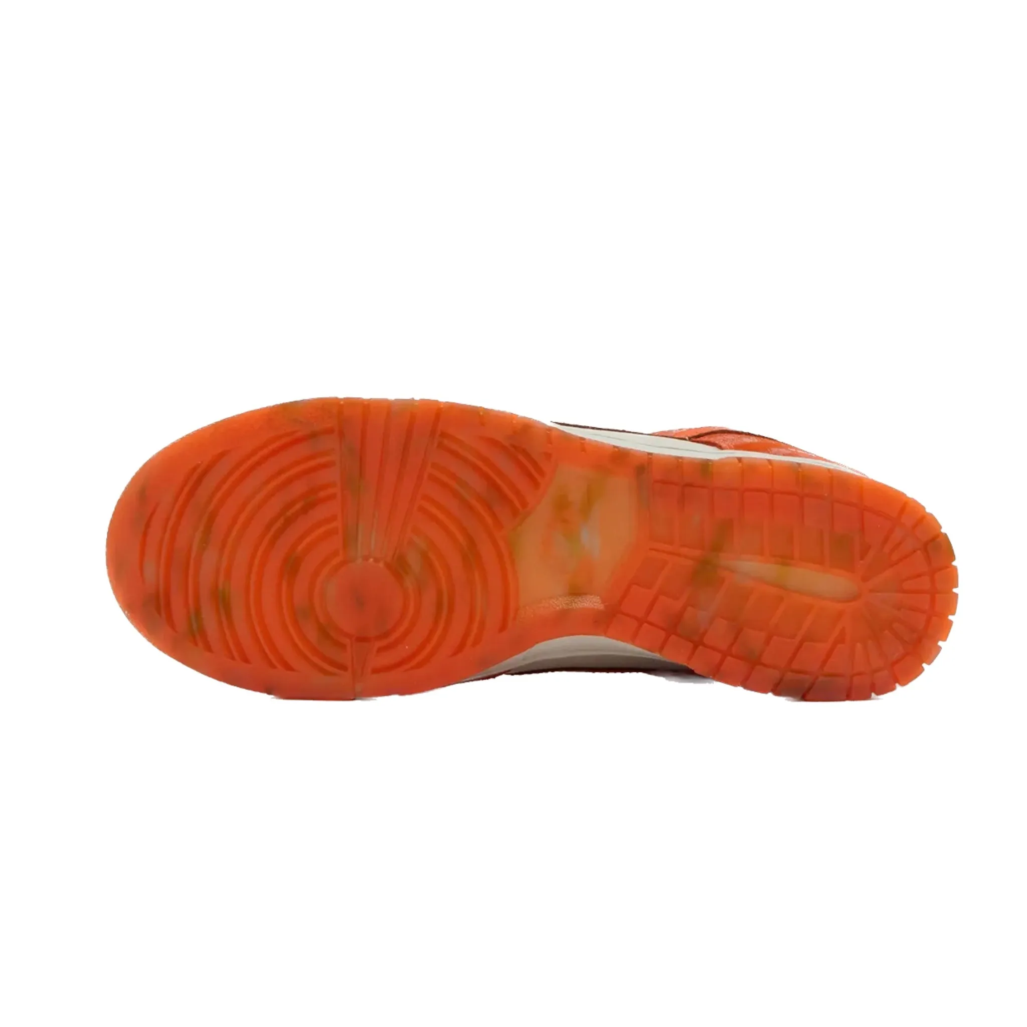 Women's Nike Dunk Low Cracked Orange Light Bone Safety Orange Laser Orange Iconic Sneakers