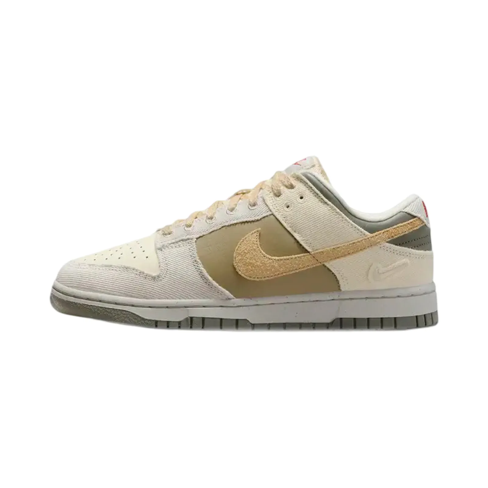 Women's Nike Dunk Low Light Bone Dark Stucco Milk Sesame Alabaster Light Bone Neutral Olive Dark Stucco Nike Dunk sneakers with classic silhouette