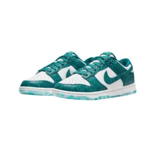Women's Nike Dunk Low Ocean Summit White Bright Spruce Nike Dunk sneakers with classic silhouette