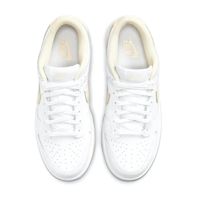 Women's Nike Dunk Low Pearl White Iconic Sneakers